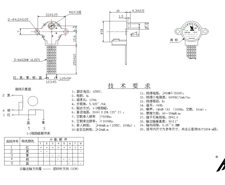 窗簾電機(jī)參數(shù)表